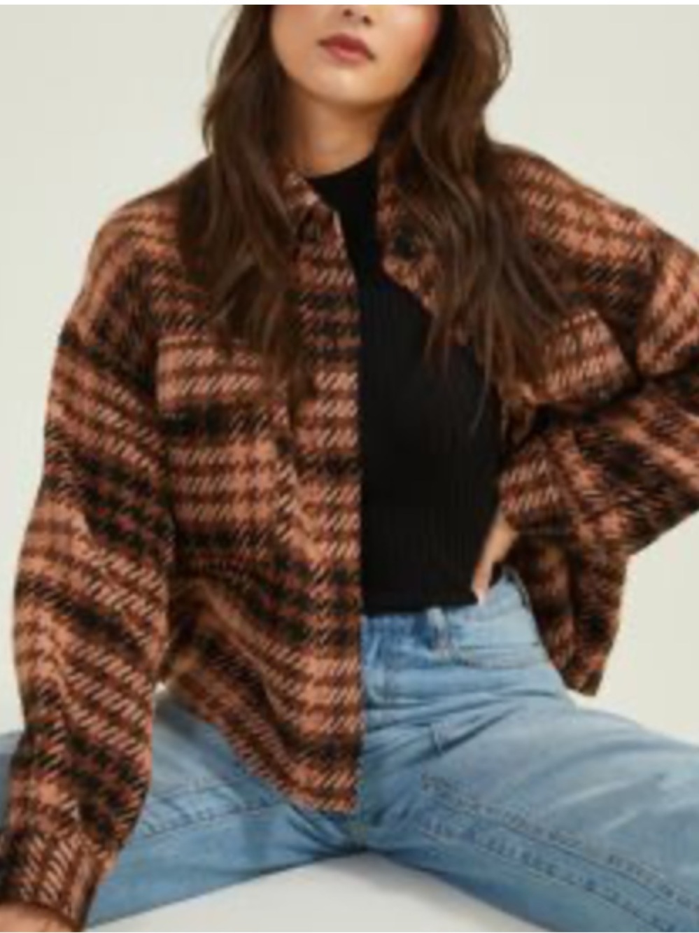 NWT Altar'd State Houndstooth Cropped Jacket Size M